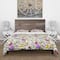 Designart 'Purple Blossoming Orchids and Yellow Butterflies' Floral Bedding Set - Duvet Cover & Shams